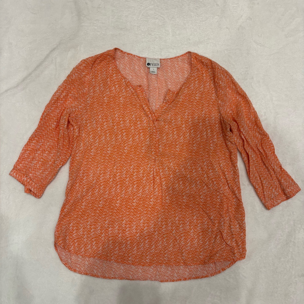 Womens Orange Blouse